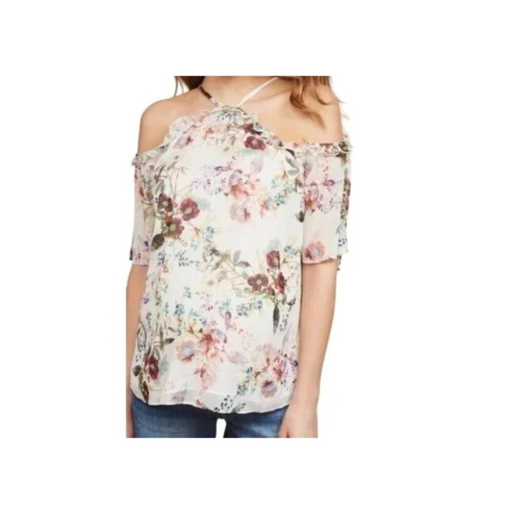 Floral maternity blouse